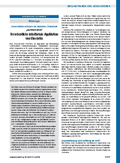 Vorschauseite 1: Arzneimittelkommission der deutschen Ärzteschaft: „Aus Fehlern lernen“