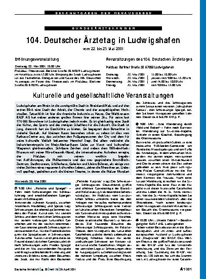 Vorschauseite 1: Kulturelle und gesellschaftliche Veranstaltungen