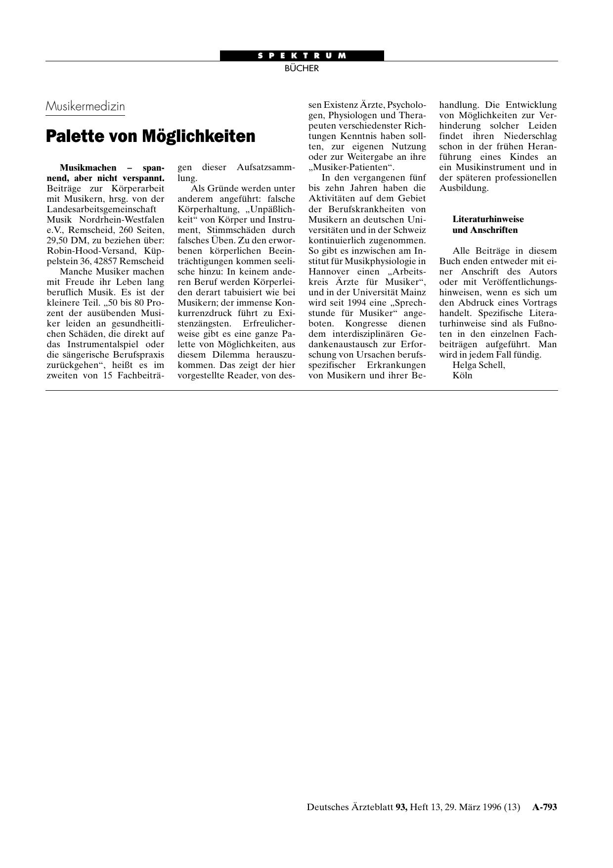 Vorschauseite 1: Musikmachen – spannend, aber nicht verspannt