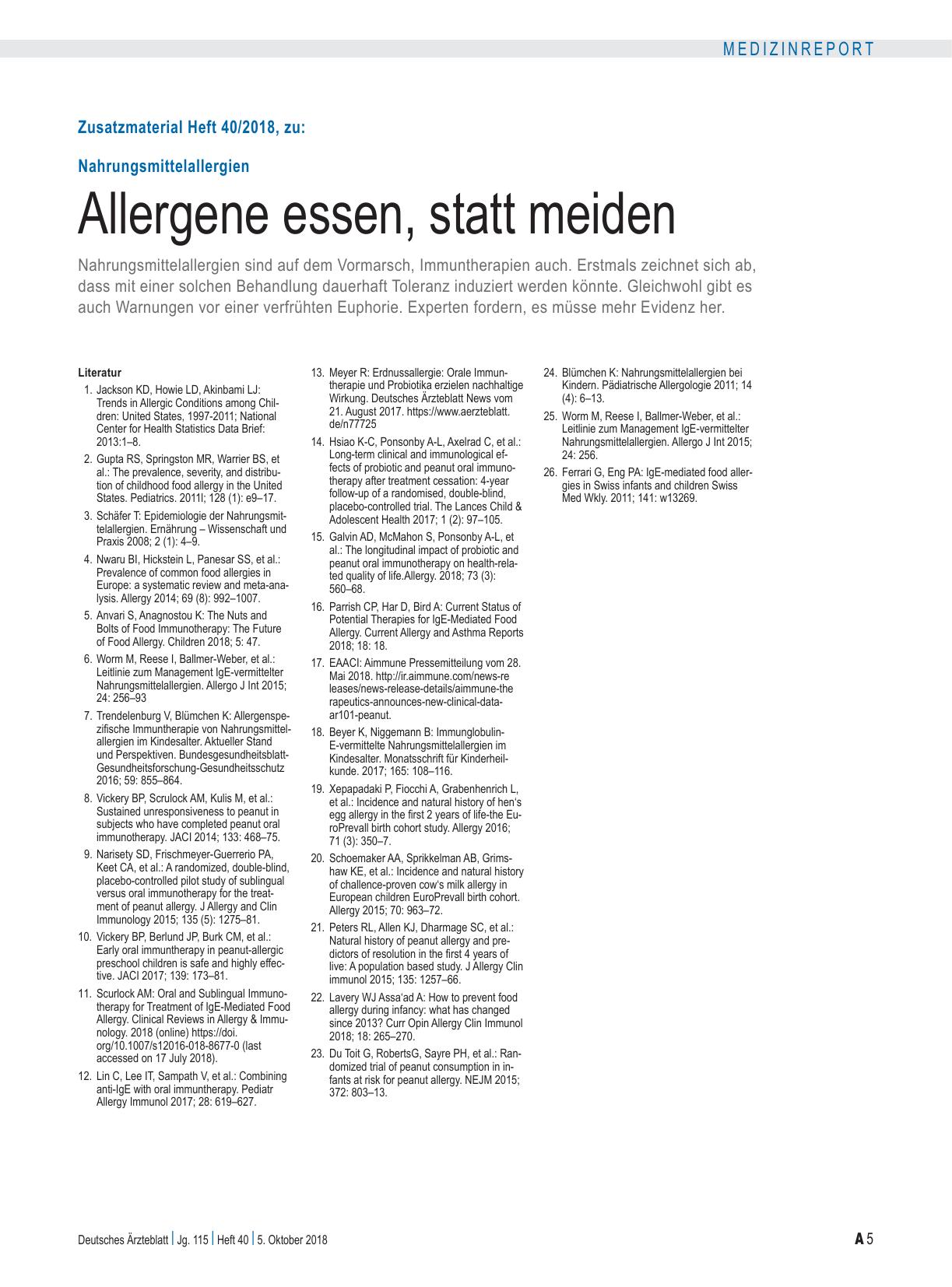 Vorschauseite 5: Nahrungsmittelallergien: Allergene essen, statt meiden