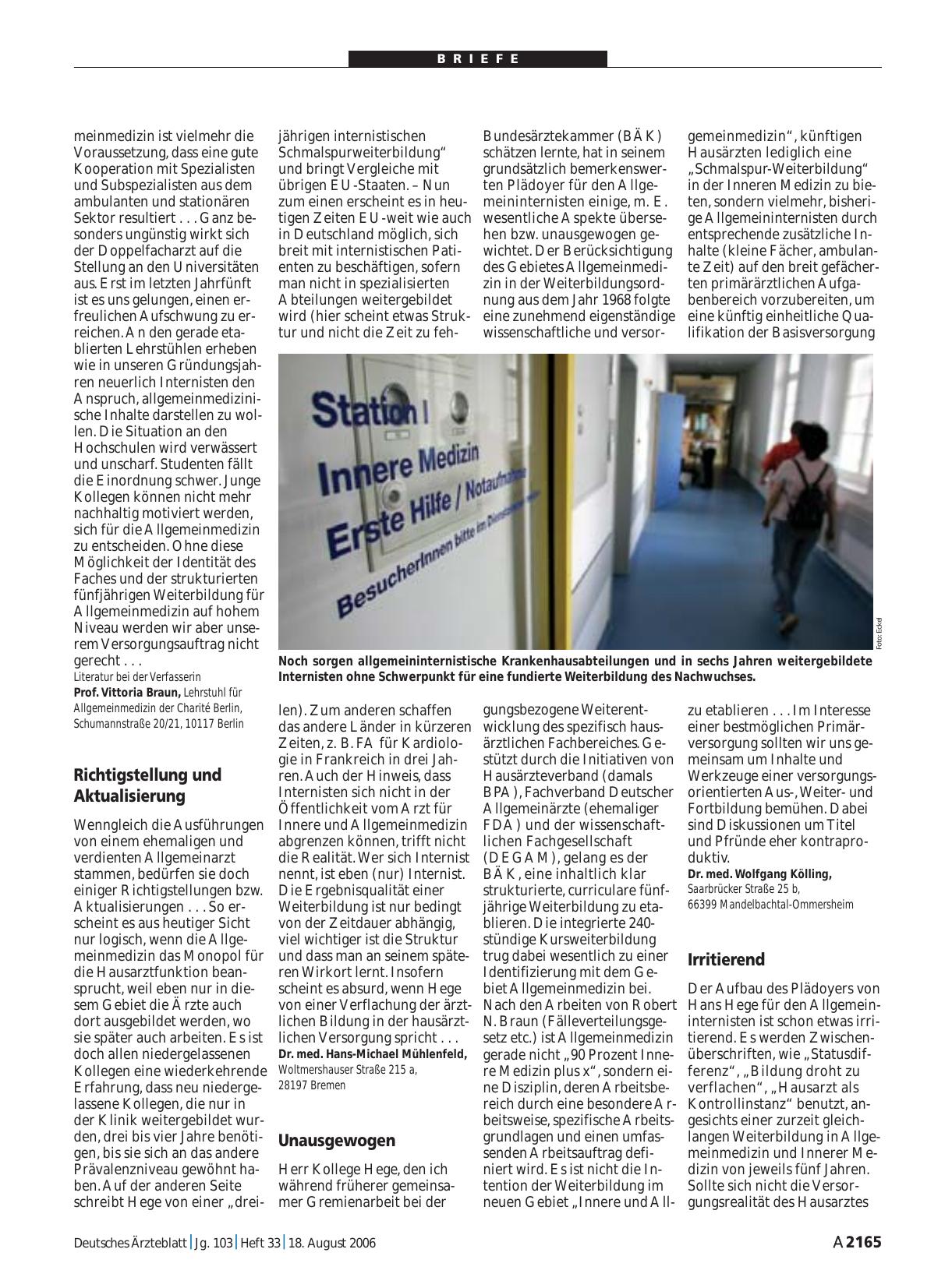Vorschauseite 1: Hausärztliche Versorgung: Unausgewogen