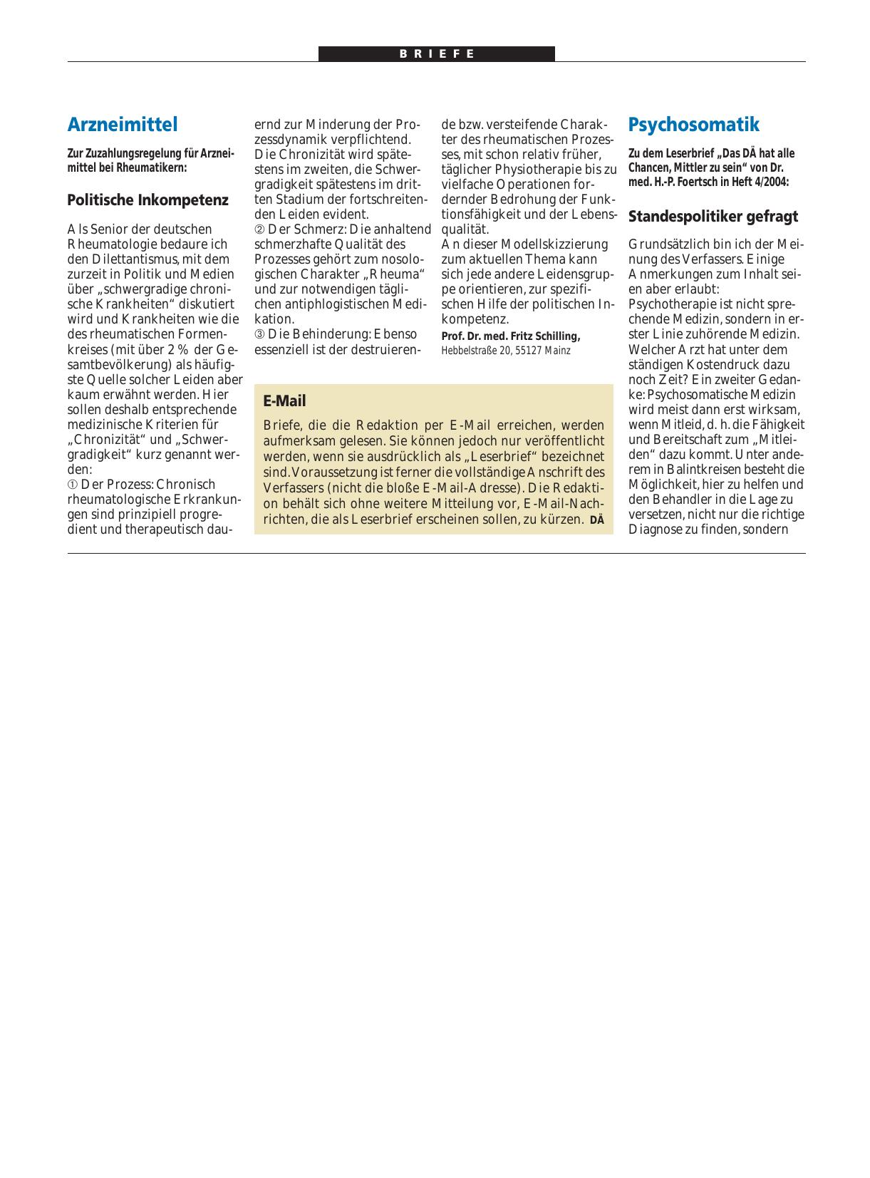 Vorschauseite 1: Arzneimittel: Politische Inkompetenz