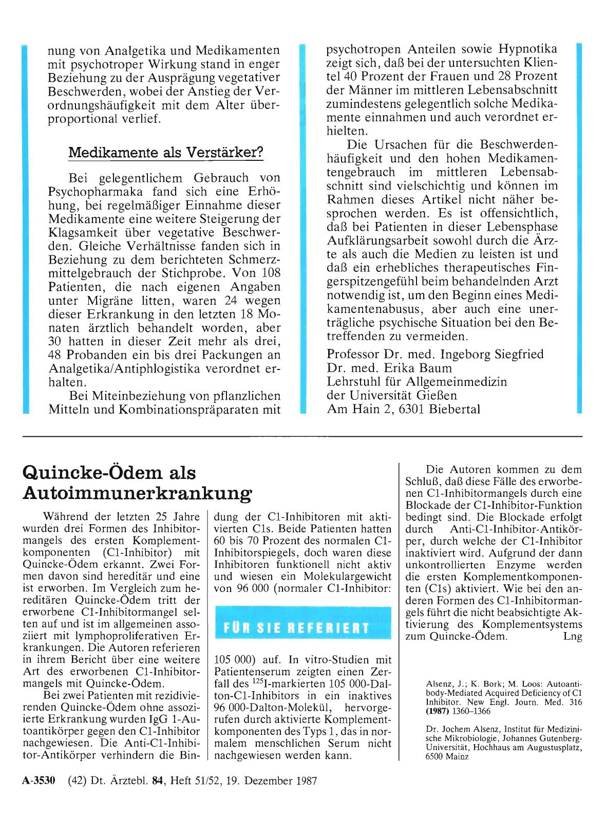 Vorschauseite 1: Quincke-Ödem als Autoimmunerkrankung