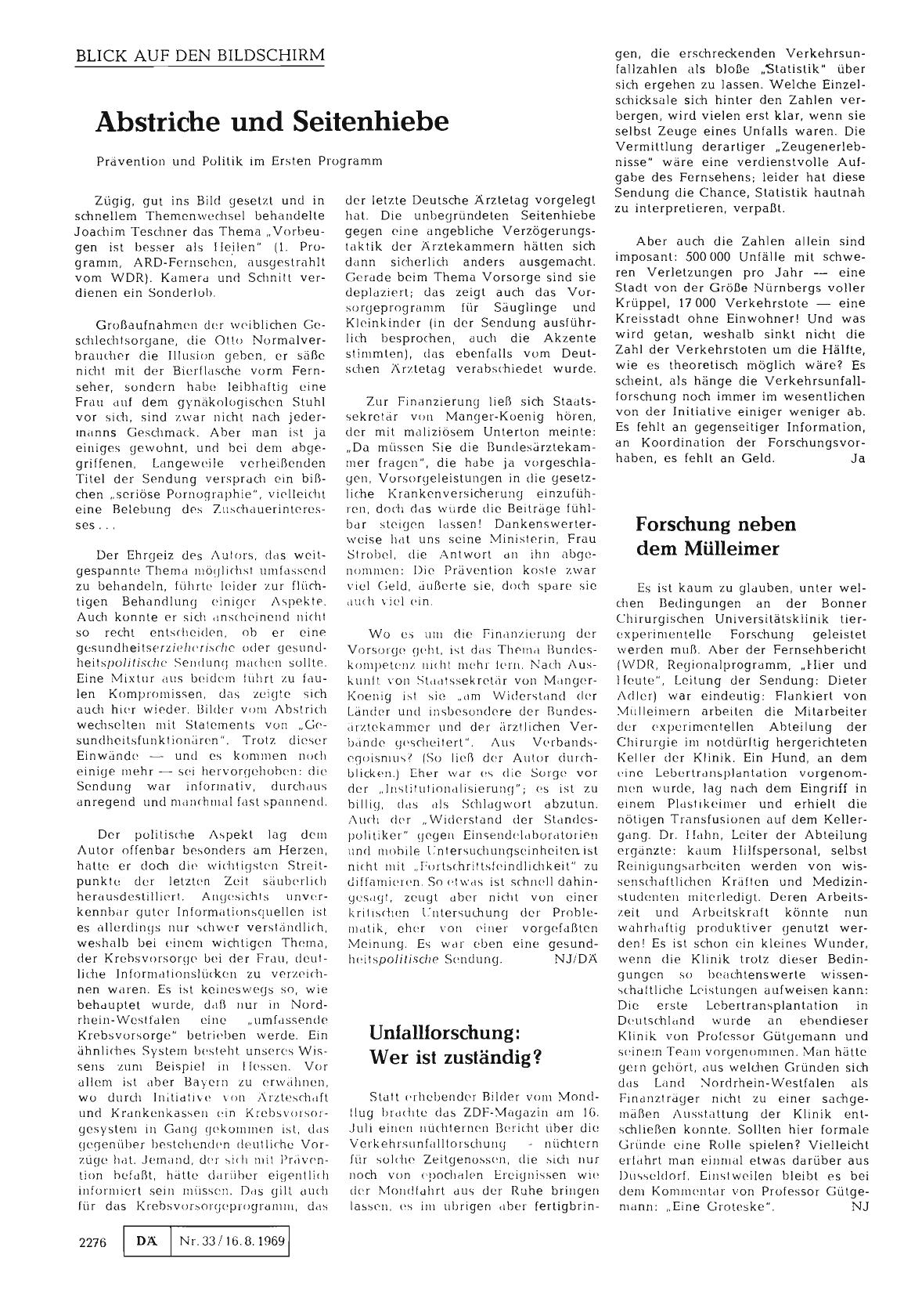 Vorschauseite 1: Abstriche und Seitenhiebe