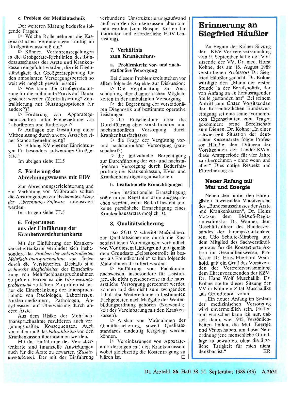 Vorschauseite 1: Erinnerung an Siegfried Häußler