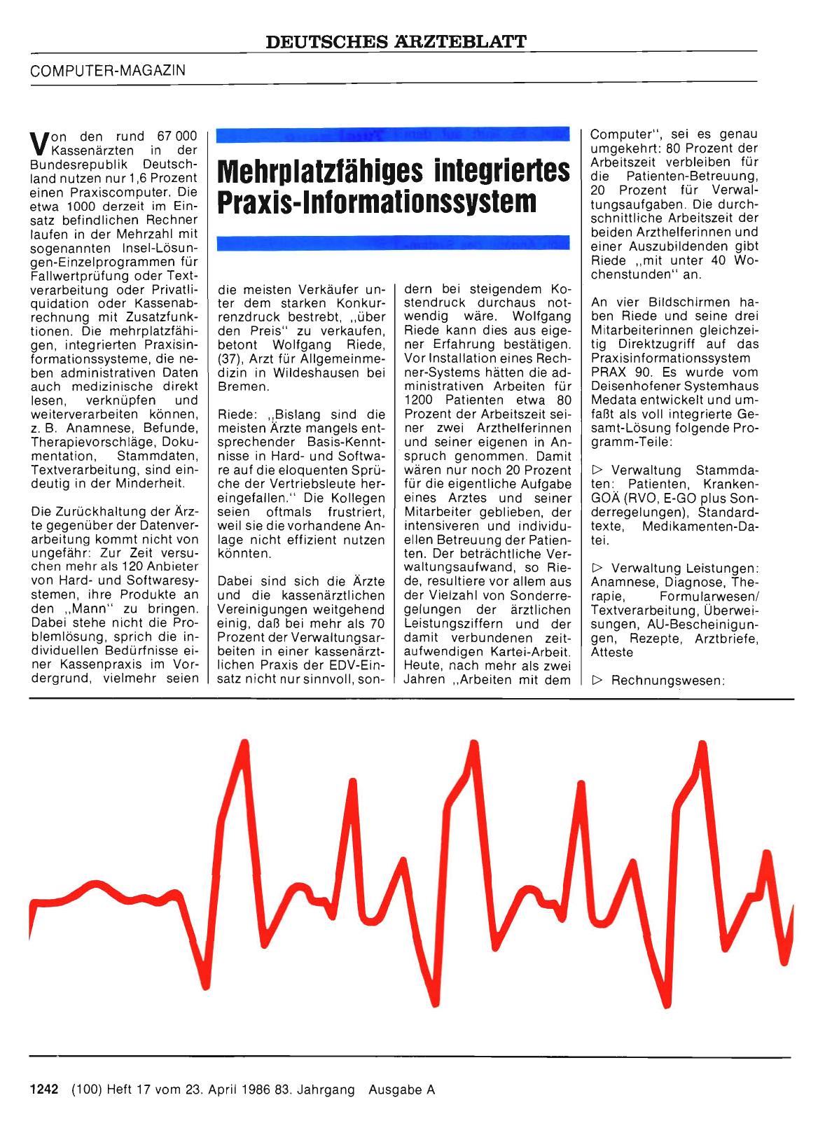Vorschauseite 1: Mehrplatzfähiges integriertes Praxis-Informationssystem