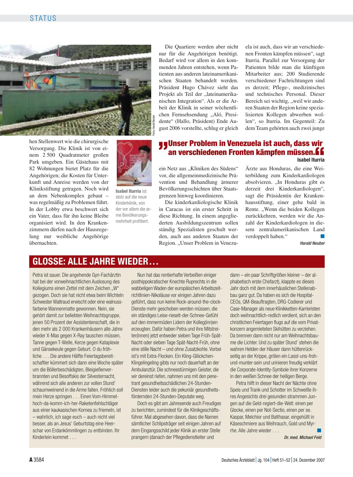 Vorschauseite 1: Glosse: Alle Jahre wieder. ..