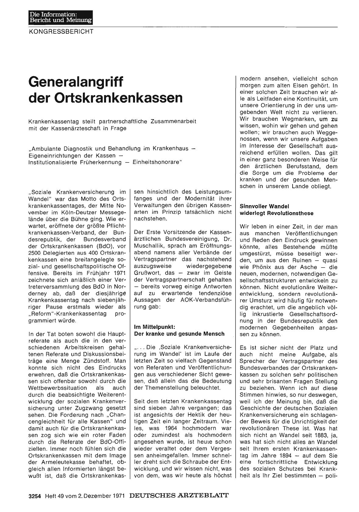Vorschauseite 1: Generalangriff der Ortskrankenkassen