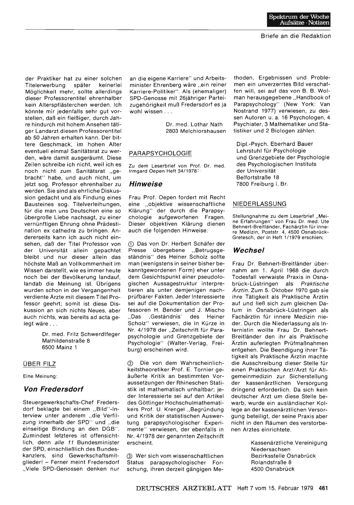 Vorschauseite 1: PARAPSYCHOLOGIE: Hinweise
