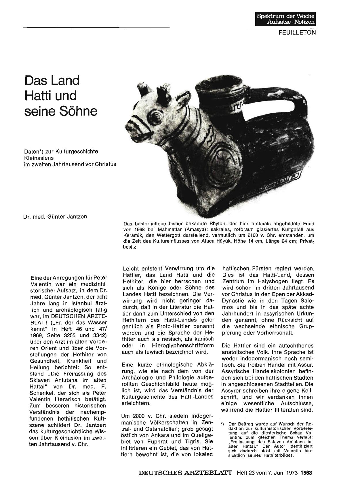 Vorschauseite 1: Das Land Hatti und seine Söhne