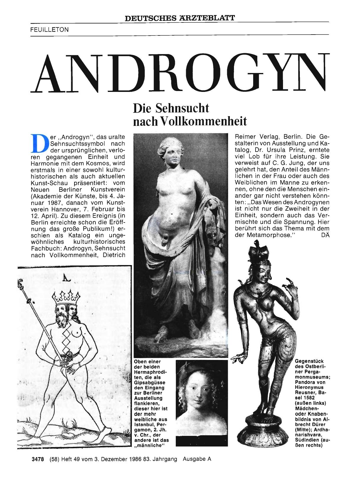 Vorschauseite 1: Androgyn: Die Sehnsucht nach Vollkommenheit