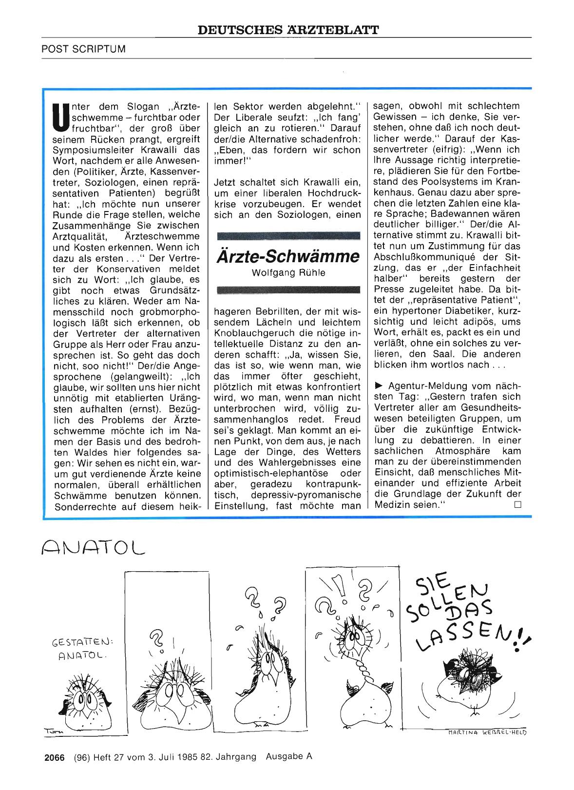 Vorschauseite 1: Ärzte-Schwämme