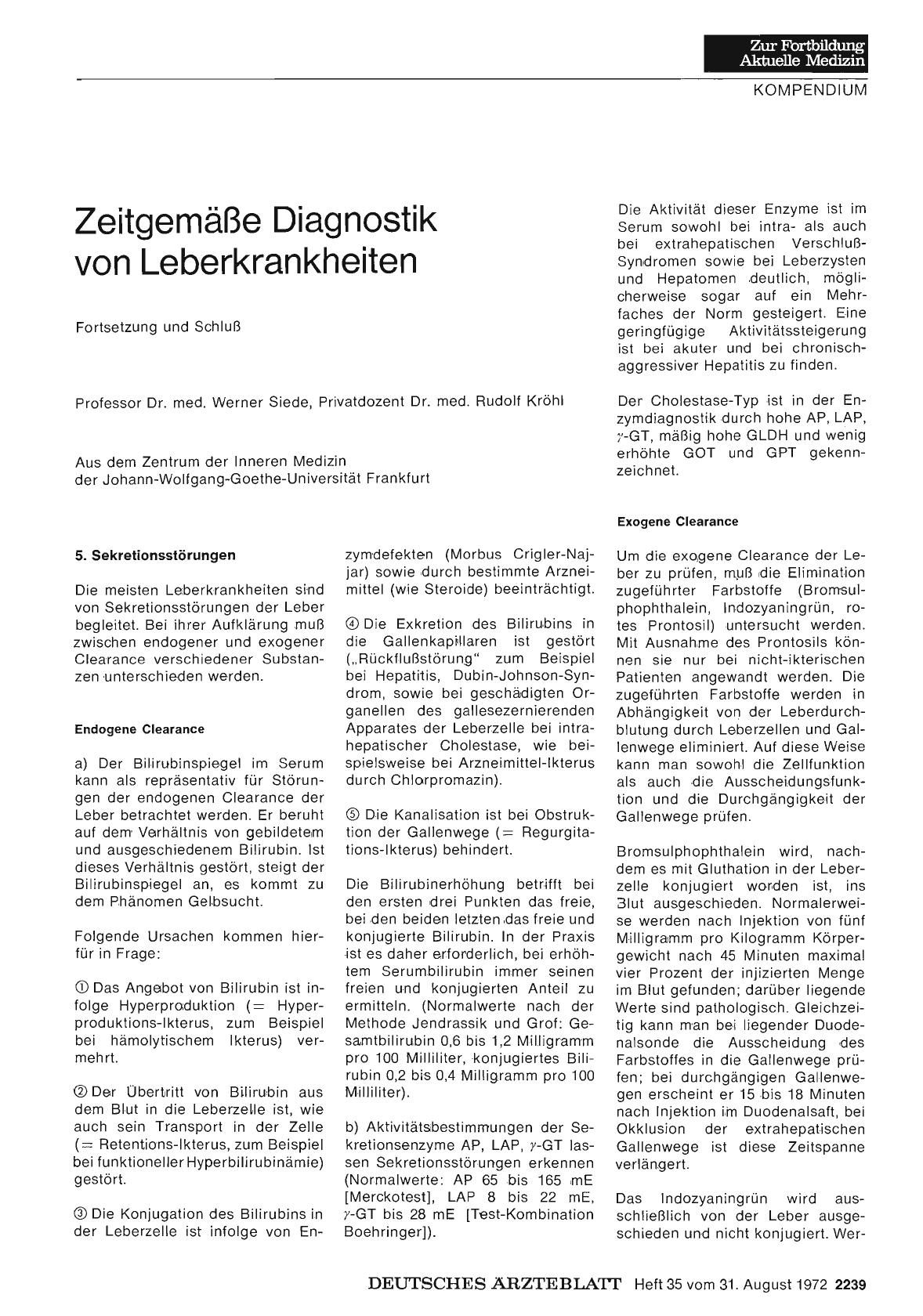 Vorschauseite 1: Zeitgemäße Diagnostik von Leberkrankheiten