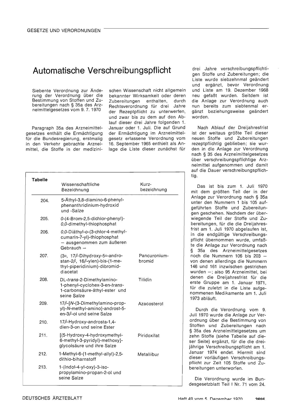 Vorschauseite 1: Automatische Verschreibungspflicht