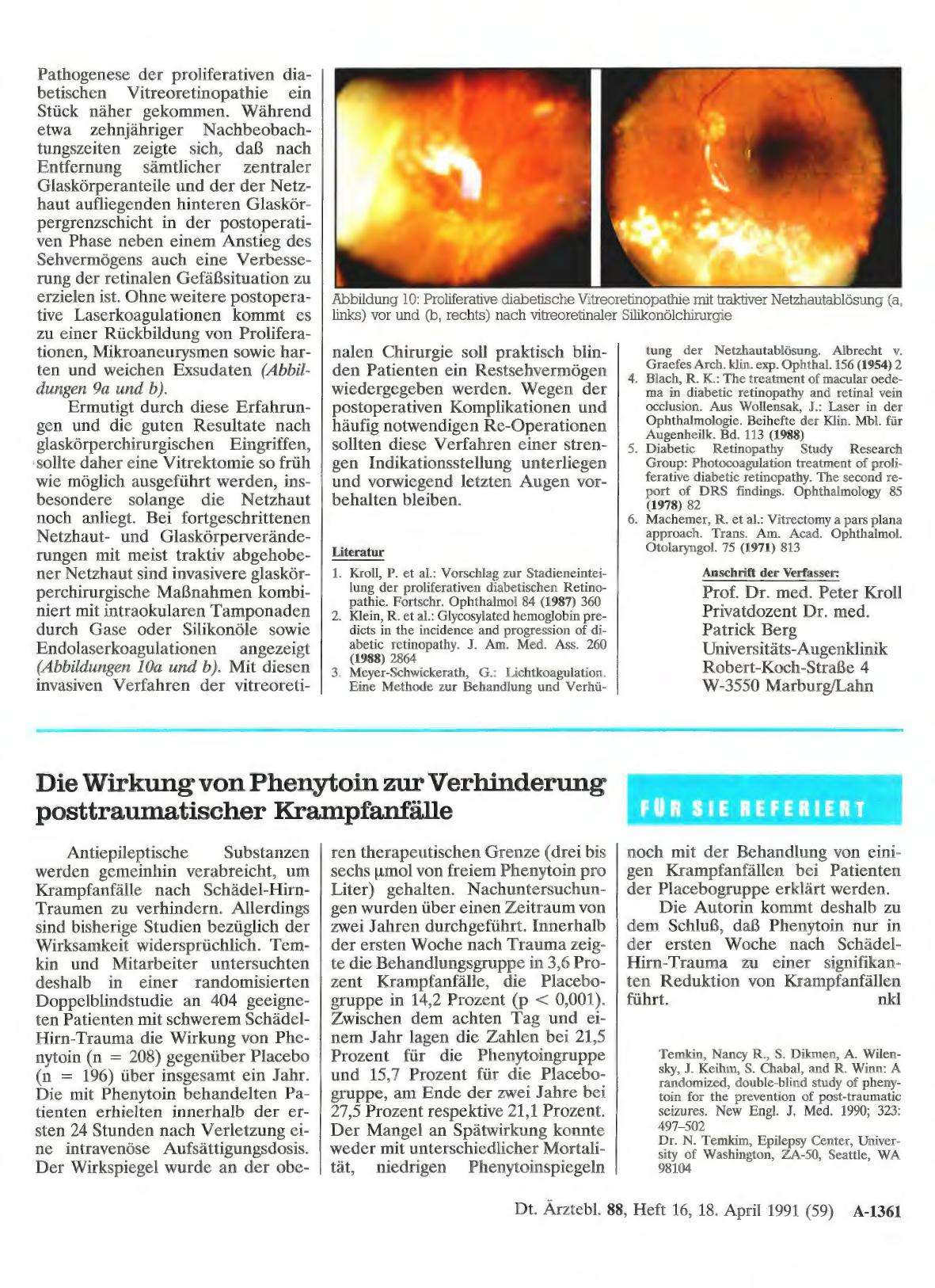 Vorschauseite 1: Die Wirkung von Phenytoin zur Verhinderung posttraumatischer Krampfanfälle