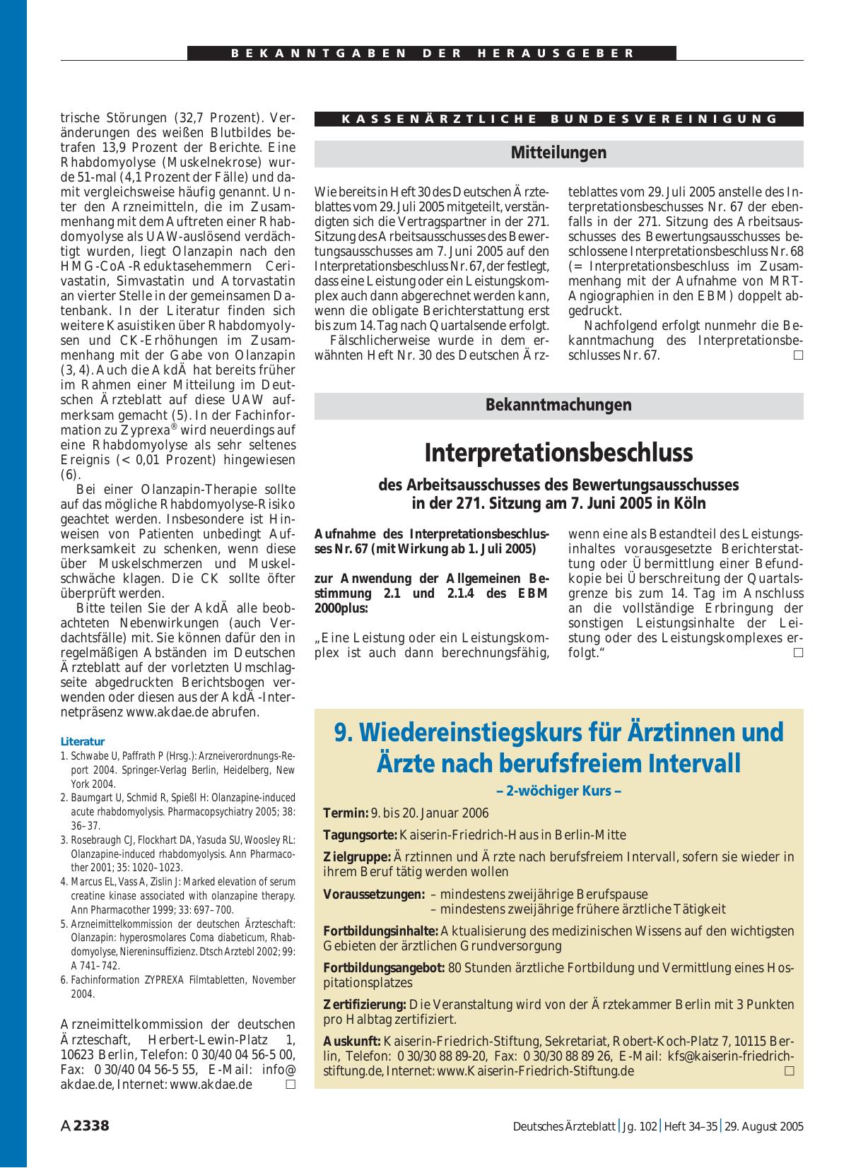 Vorschauseite 1: Mitteilungen