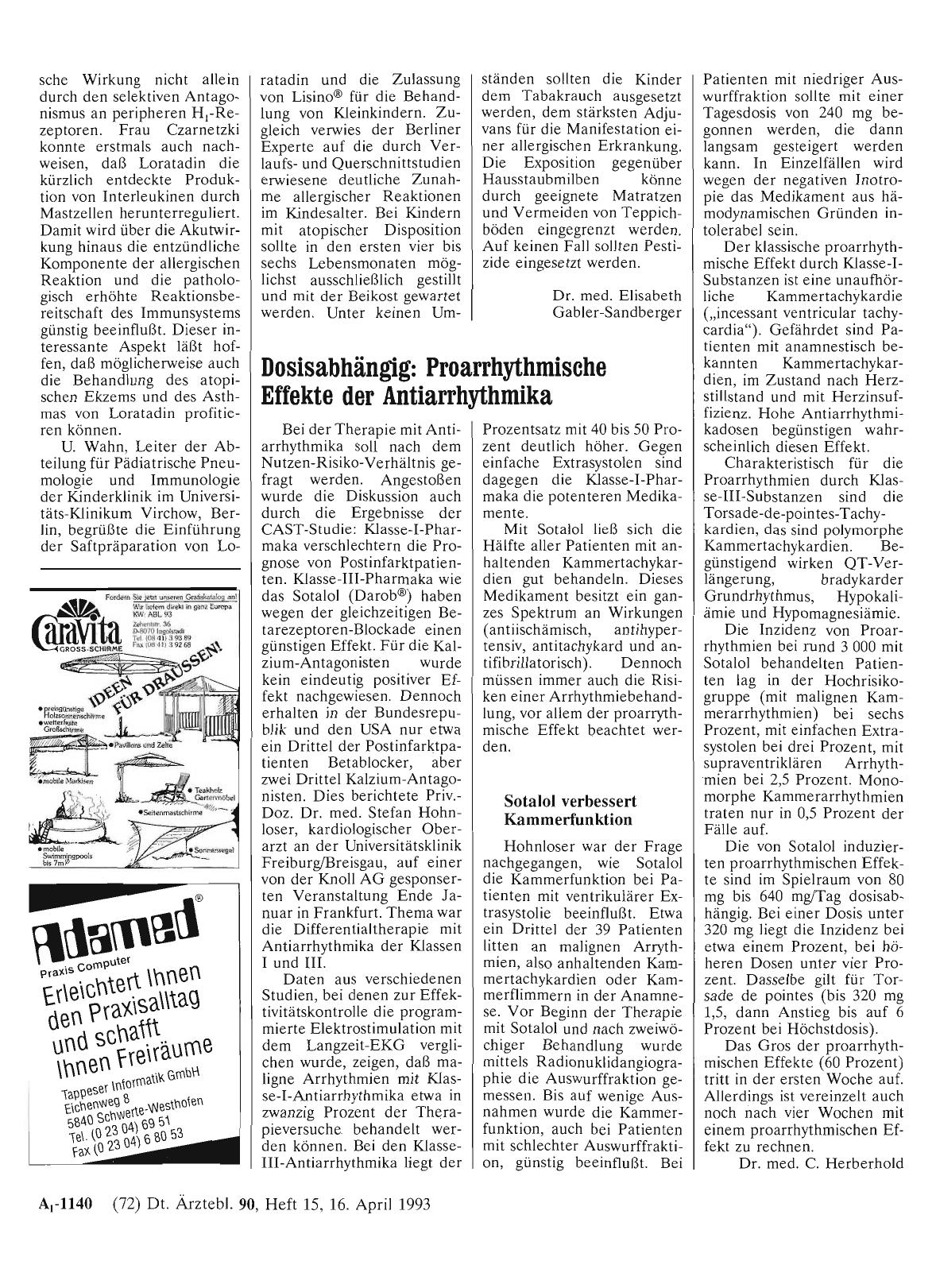 Vorschauseite 1: Dosisabhängig: Proarrhythmische Effekte der Antiarrhythmika