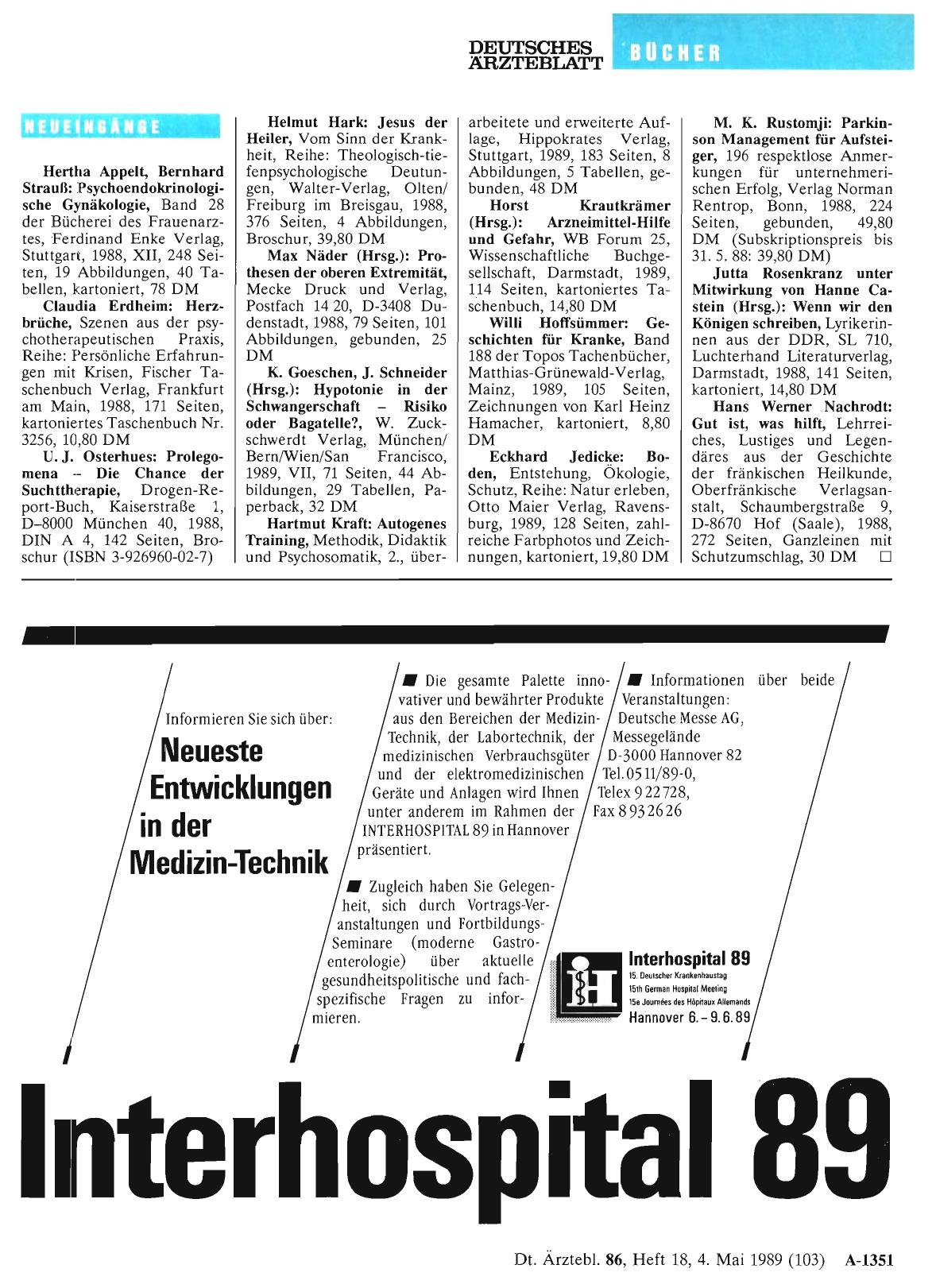 Vorschauseite 1: NEUEINGÄNGE