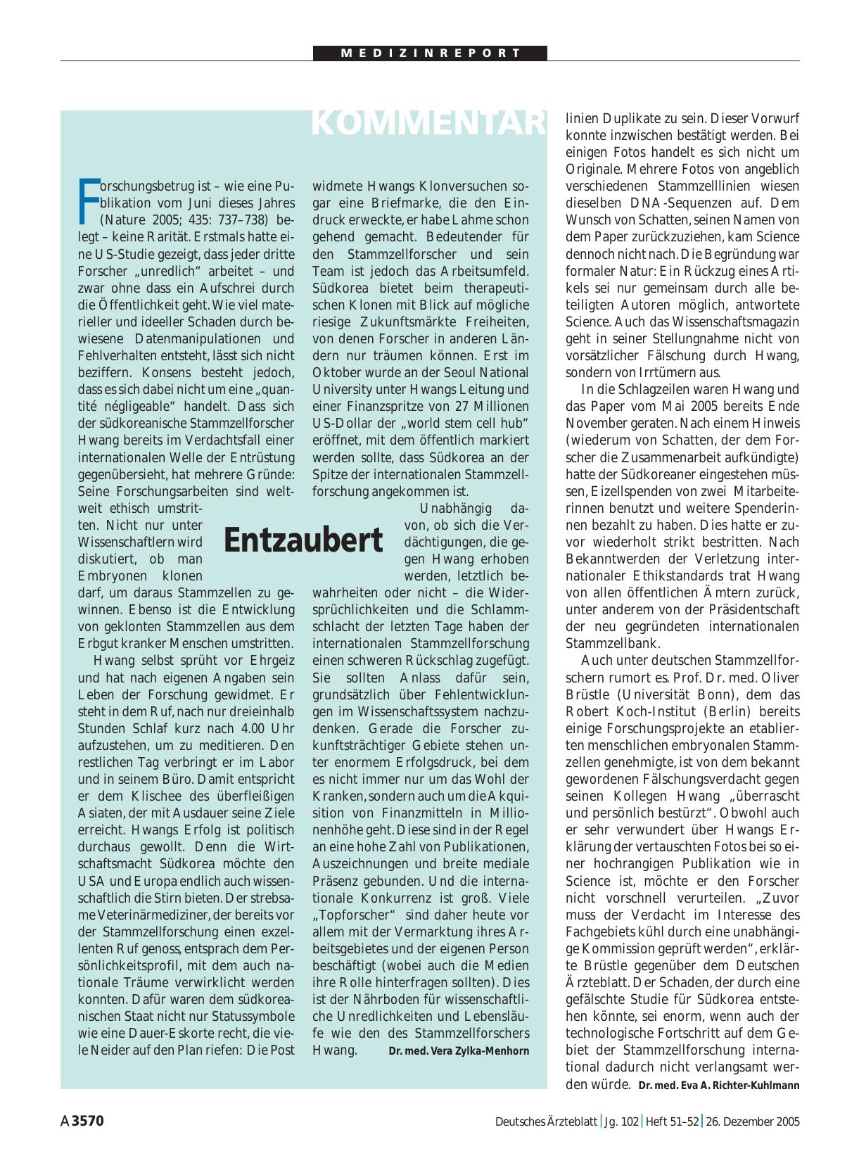Vorschauseite 1: Kommentar: Entzaubert