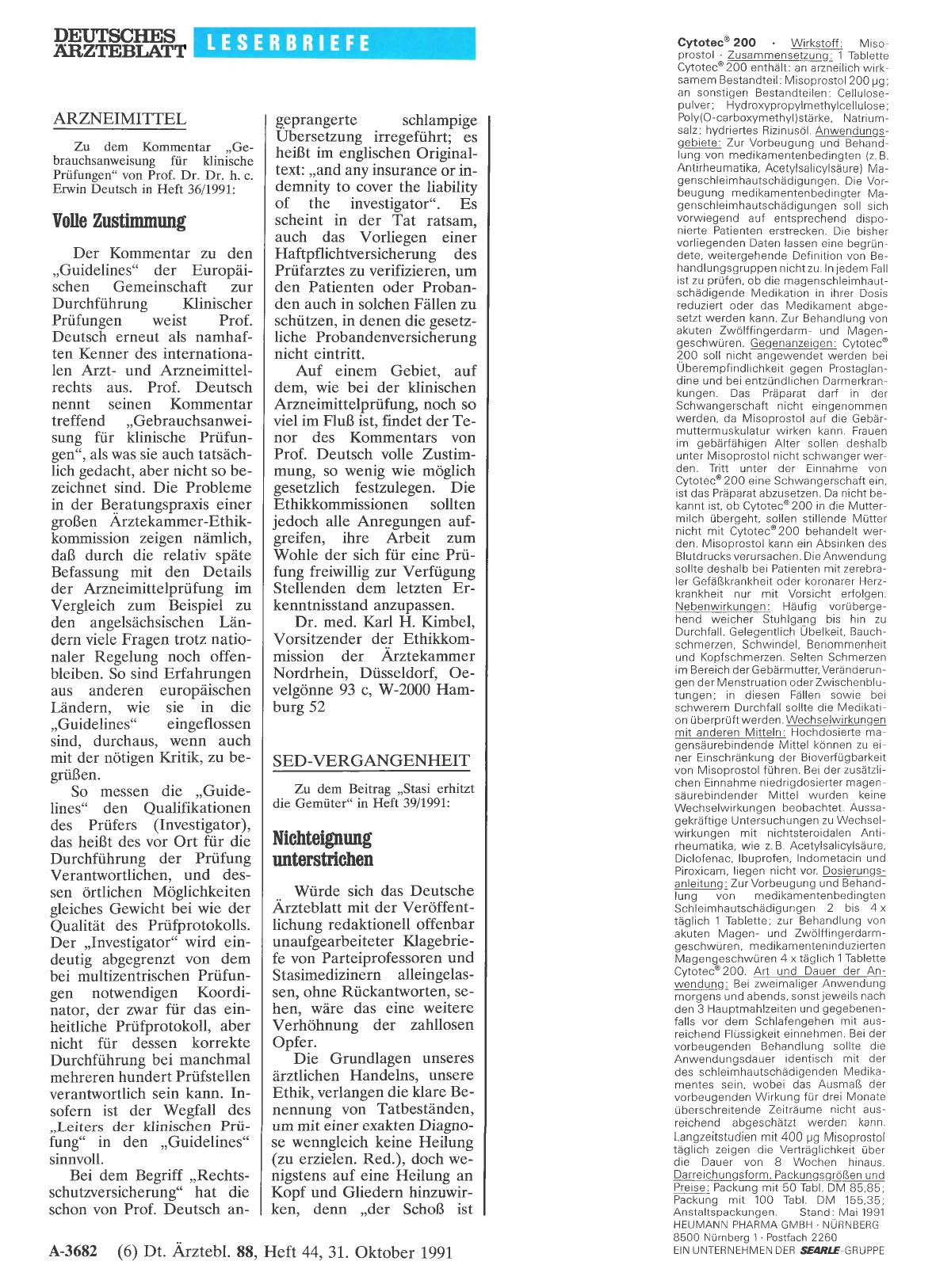 Vorschauseite 1: ARZNEIMITTEL: Volle Zustimmung