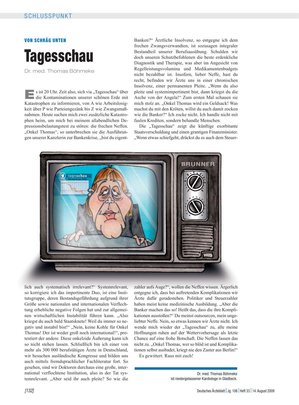 Vorschauseite 1: Von schräg unten: Tagesschau
