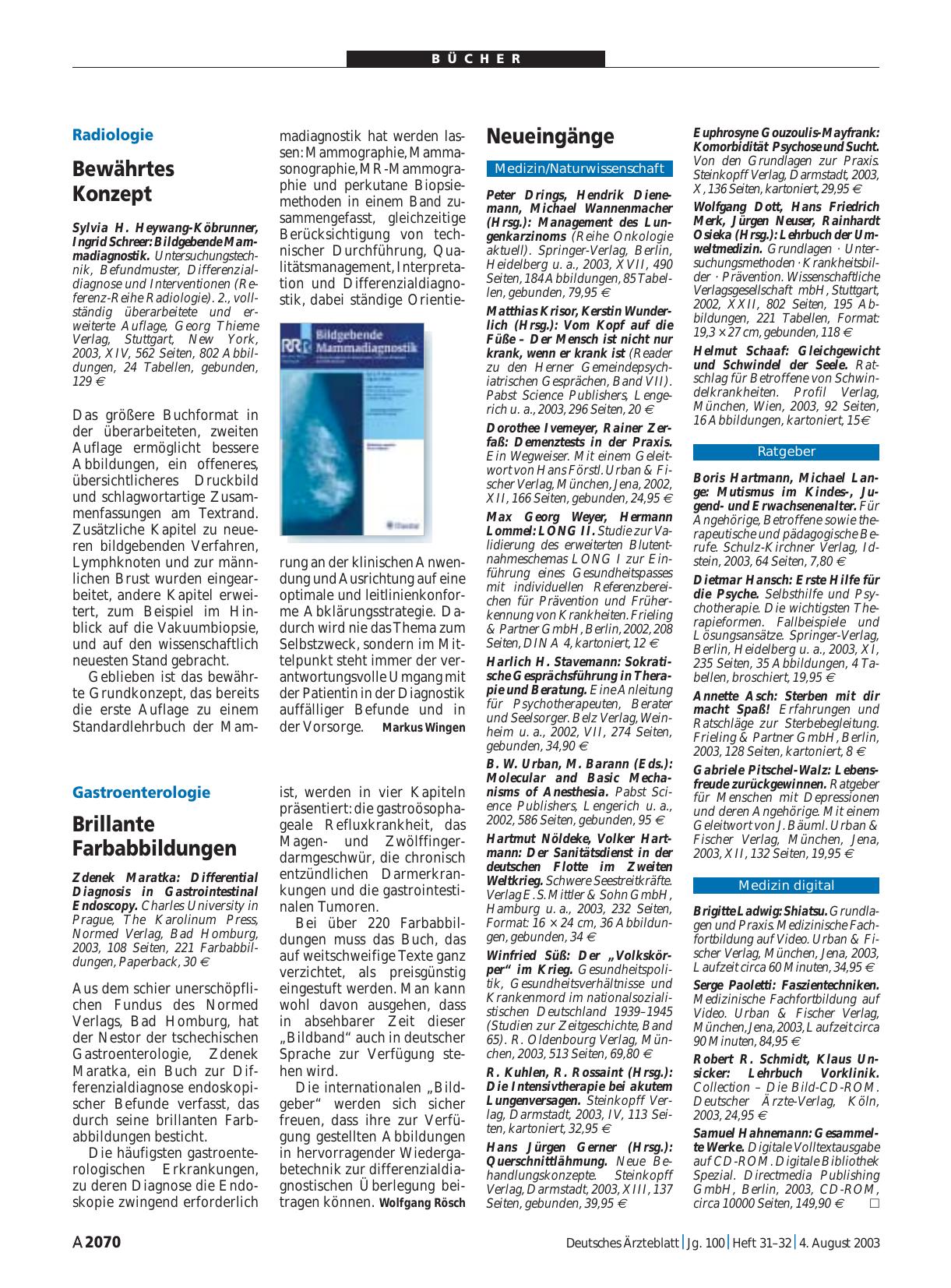 Vorschauseite 1: Bildgebende Mammadiagnostik