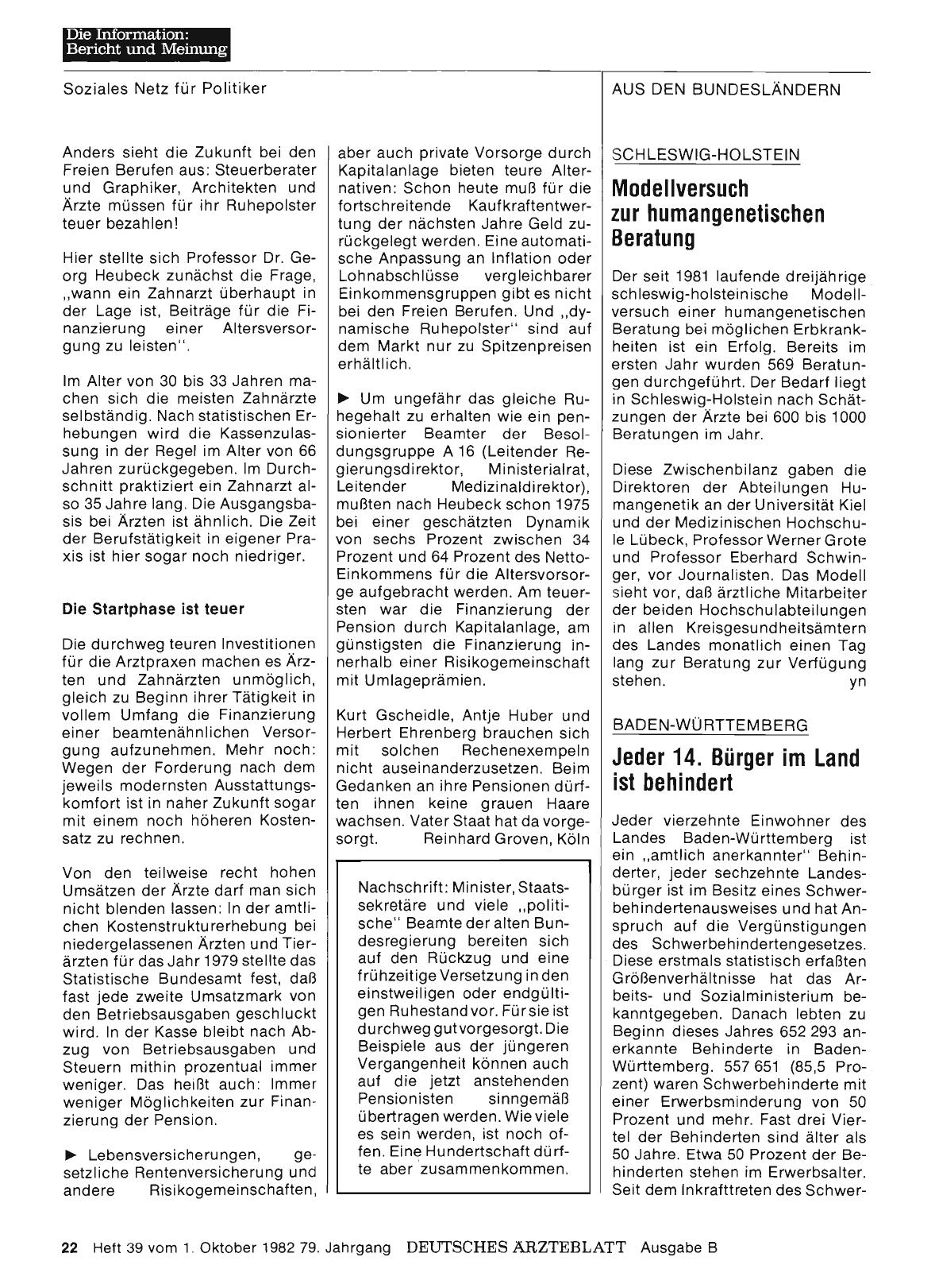 Vorschauseite 1: BADEN-WÜRTTEMBERG: Jeder 14. Bürger im Land ist behindert