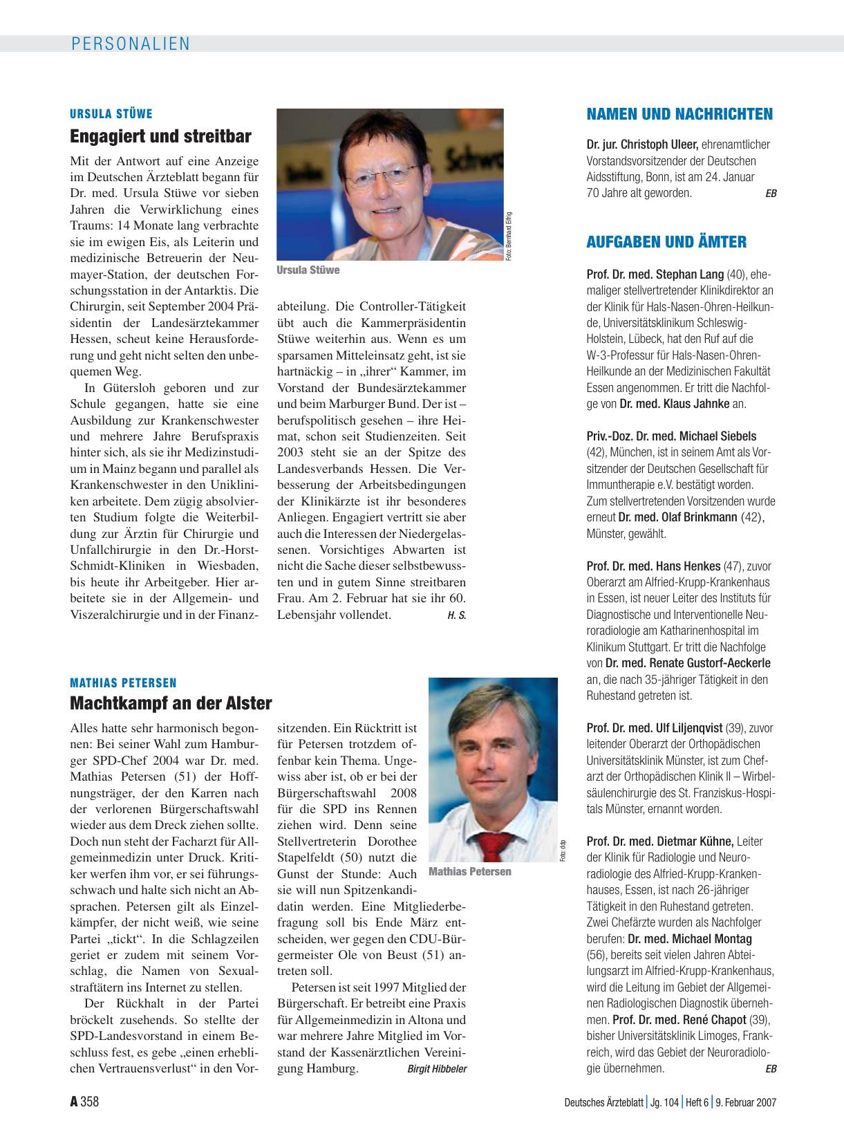 Vorschauseite 1: Namen und Nachrichten