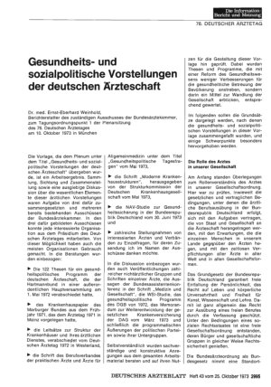 Vorschauseite 1: Gesundheitsund sozialpolitische Vorstellungen der deutschen Ärzteschaft