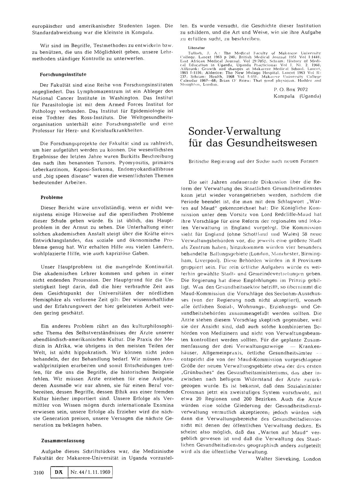 Vorschauseite 1: Sonder-Verwaltung für das Gesundheitswesen