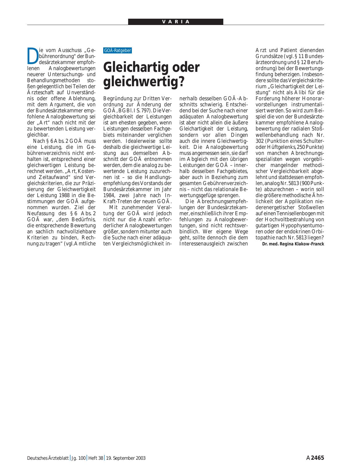 Vorschauseite 1: Gleichartig oder gleichwertig?