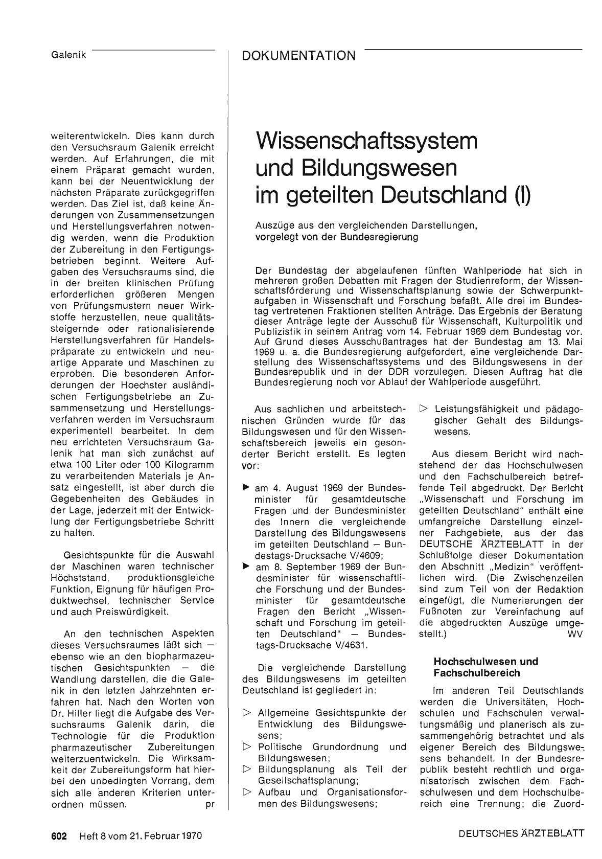 Vorschauseite 1: Wissenschaftssystem und Bildungswesen im geteilten Deutschland (I)