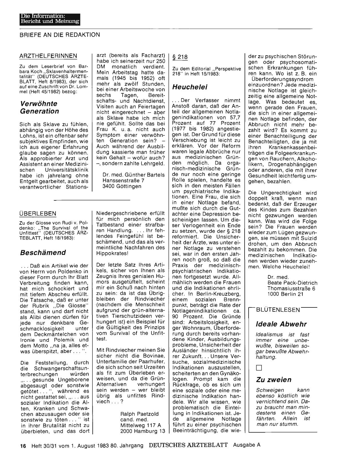 Vorschauseite 1: § 218: Heuchelei
