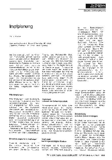Vorschauseite 1: Impfplanung