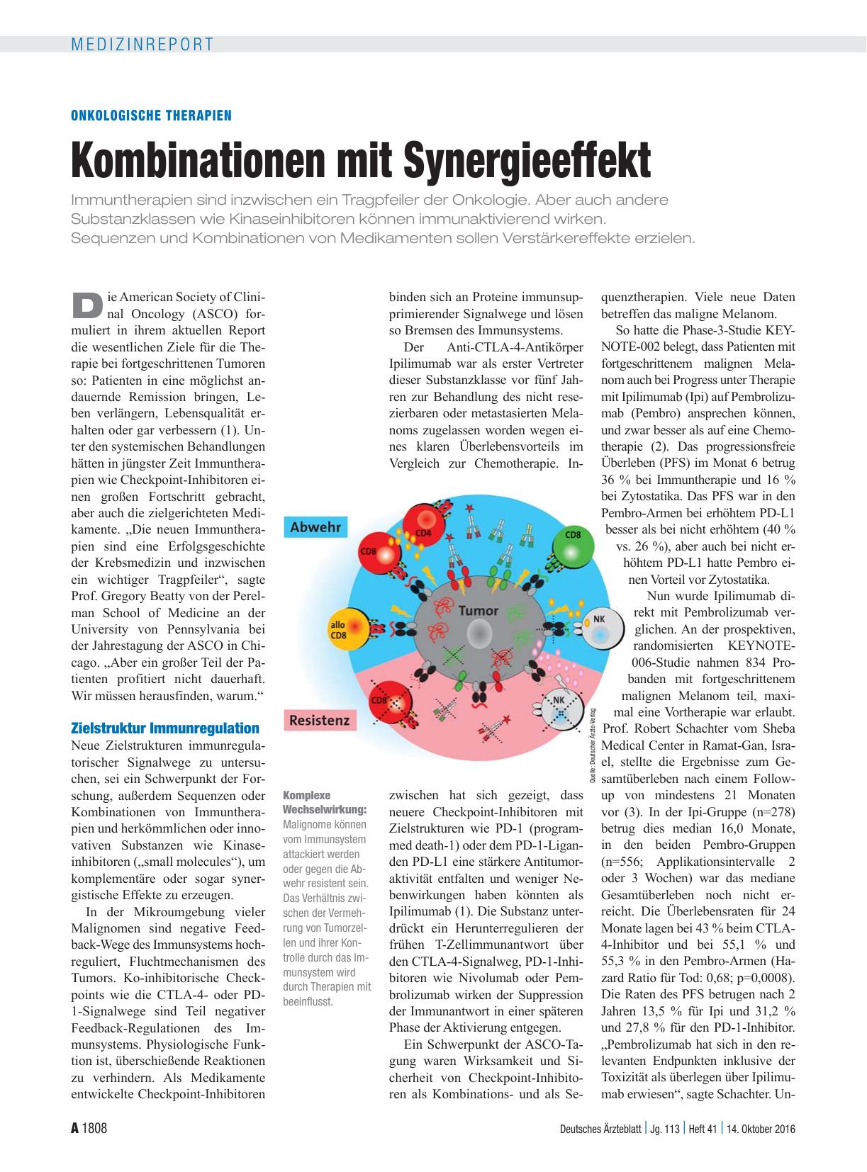 Vorschauseite 1: Onkologische Therapien: Kombinationen mit Synergieeffekt