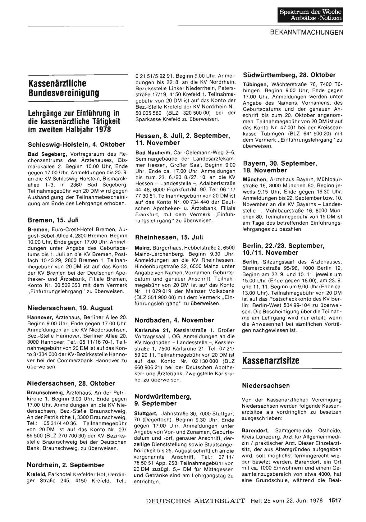 Vorschauseite 1: Kassenärztliche Bundesvereinigung