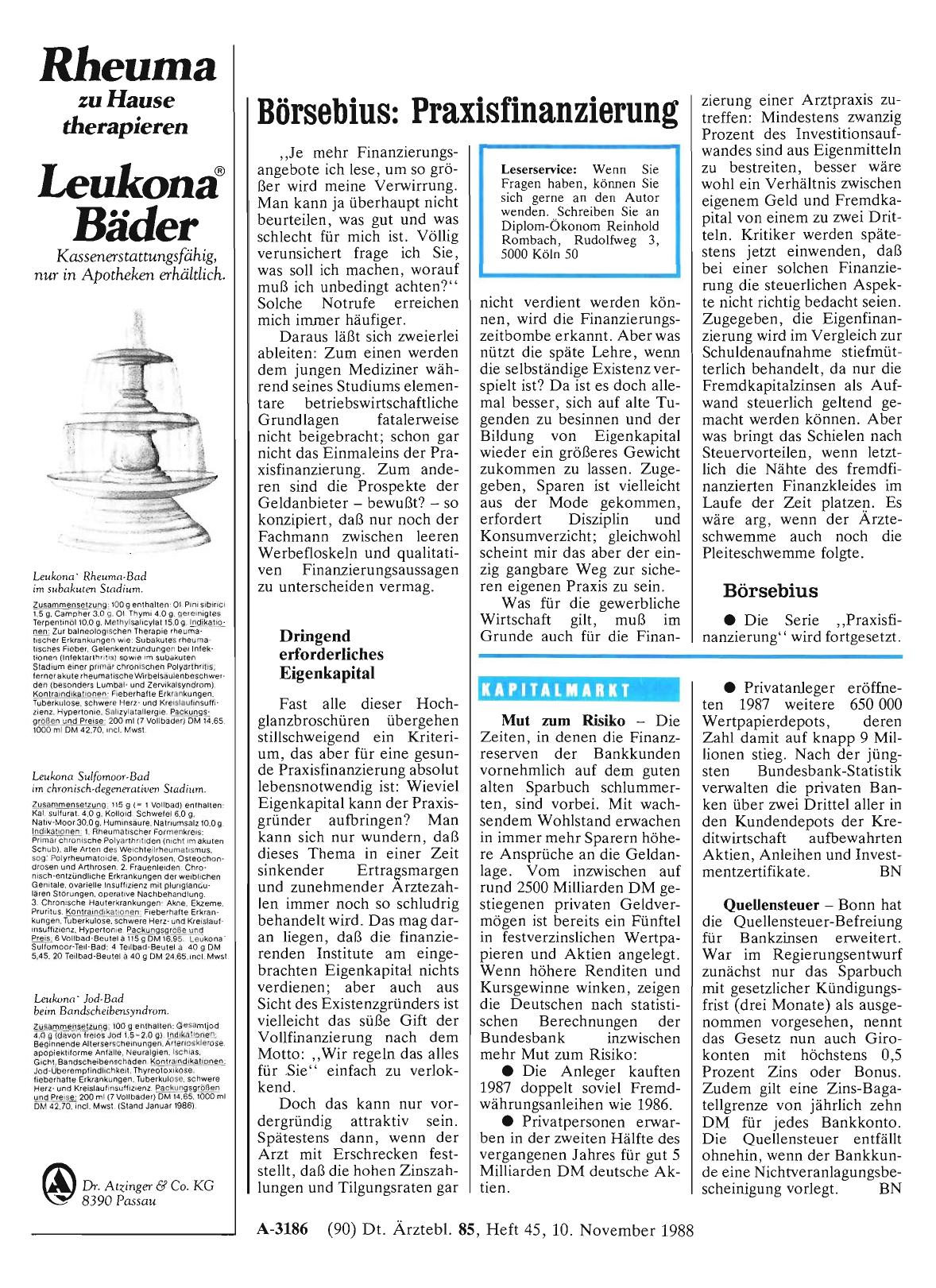 Vorschauseite 1: KAPITALMARKT