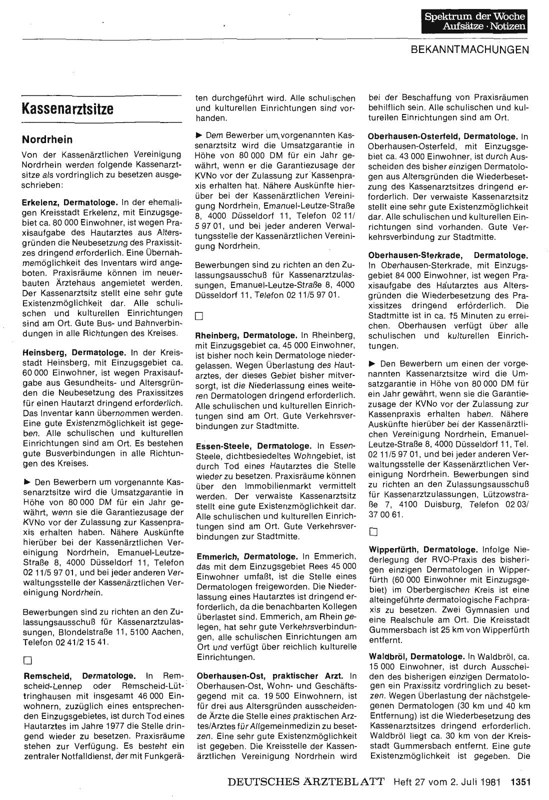 Vorschauseite 1: Kassenarztsitze