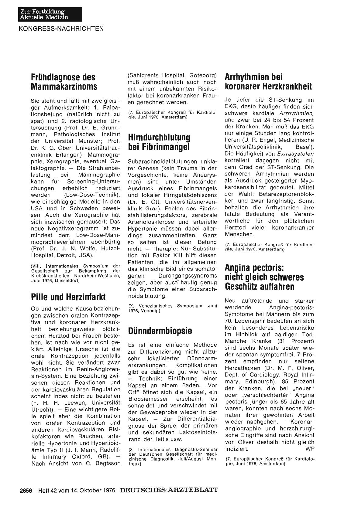 Vorschauseite 1: Hirndurchblutung bei Fibrinmangel