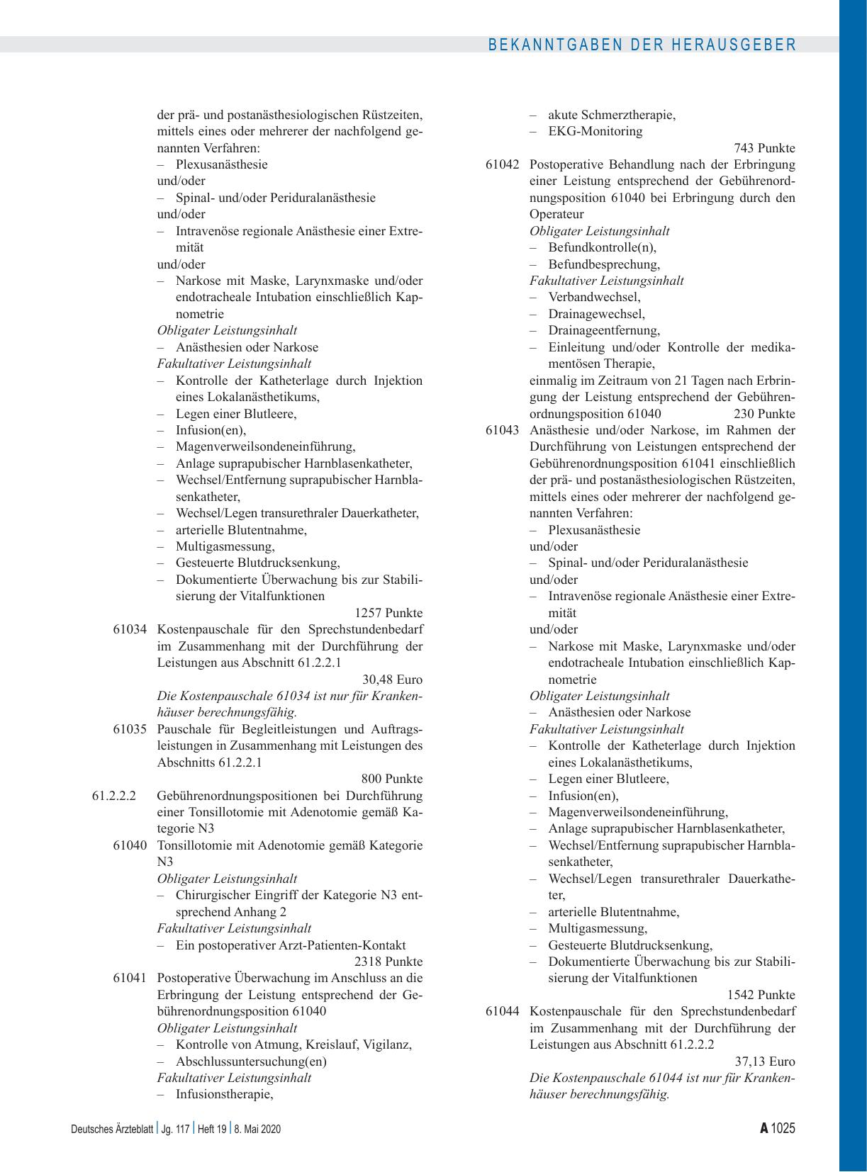 Vorschauseite 5: Beschluss des ergänzten Bewertungsausschusses nach § 87 Abs. 5a SGB V in seiner 44. Sitzung (schriftliche Beschlussfassung) zur Änderung des Einheitlichen Bewertungsmaßstabes (EBM)