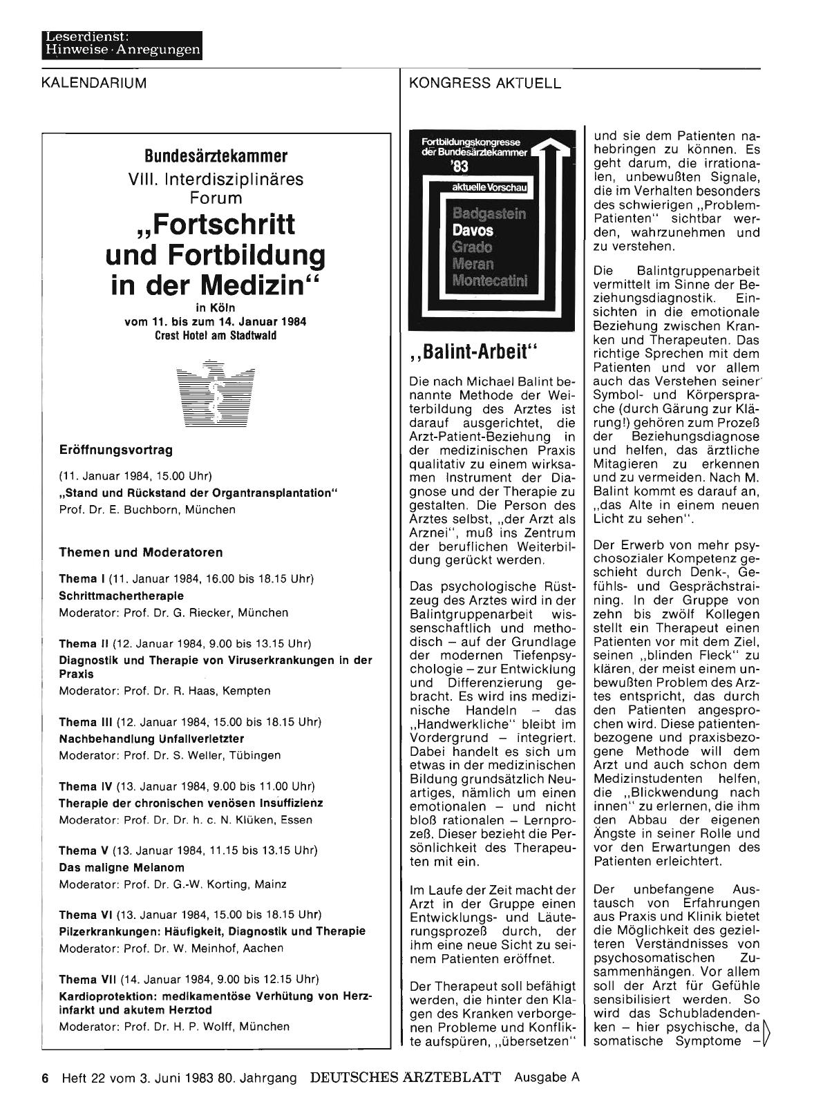 Vorschauseite 1: „Balint-Arbeit“