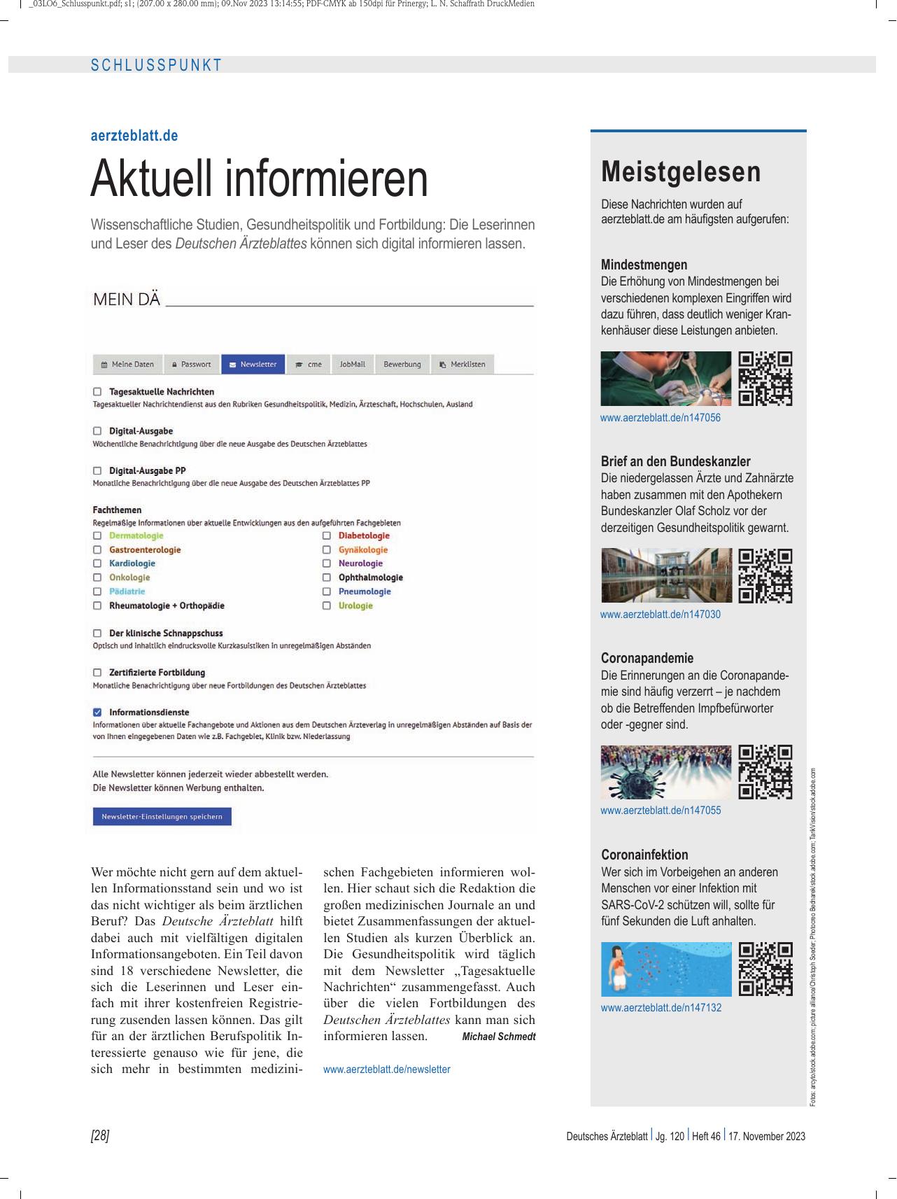 Vorschauseite 1: Meistgelesen