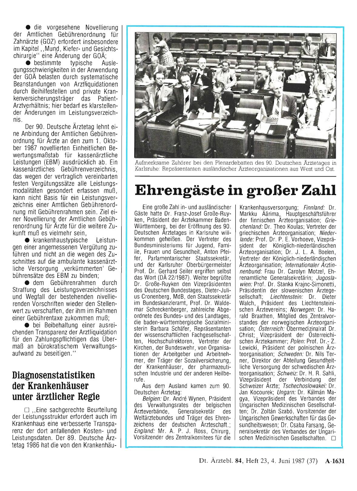 Vorschauseite 1: Ehrengäste in großer Zahl