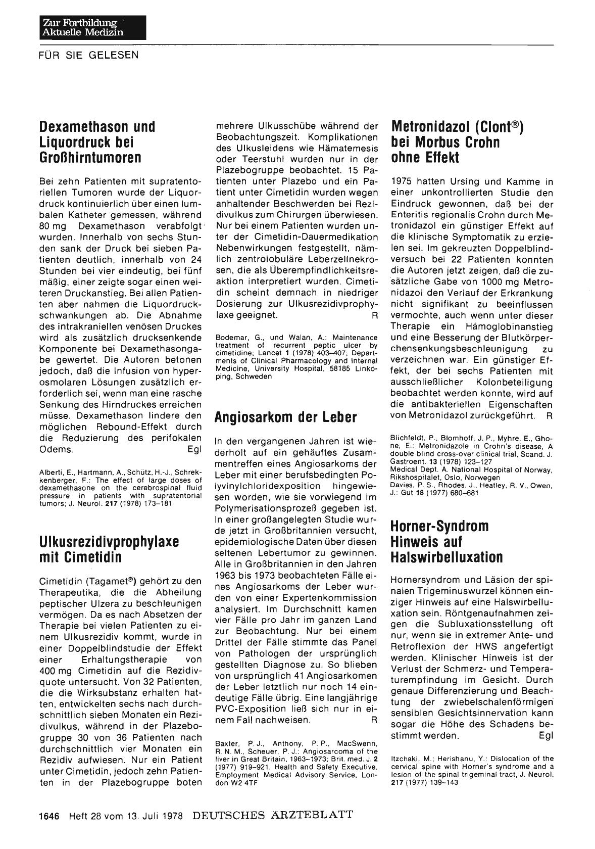 Vorschauseite 1: Angiosarkom der Leber