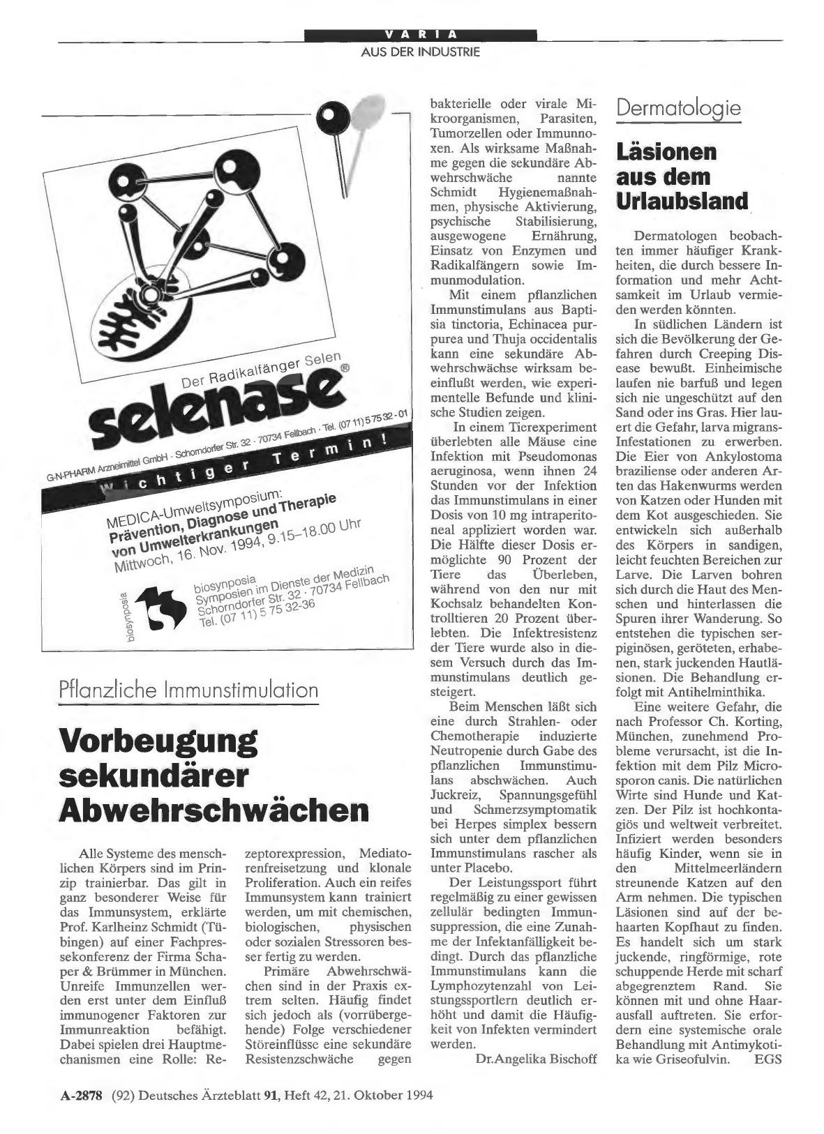 Vorschauseite 1: Pflanzliche Immunstimulation: Vorbeugung sekundärer Abwehrschwächen