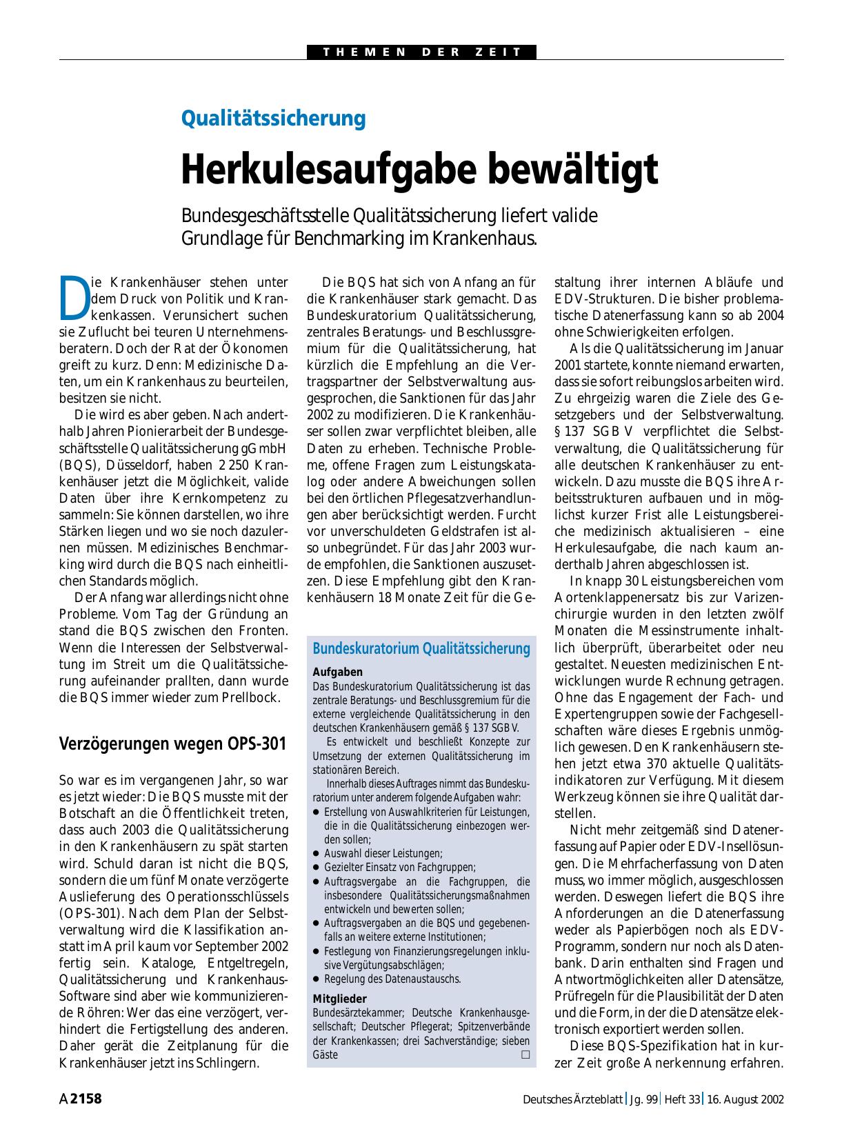 Vorschauseite 1: Qualitätssicherung: Herkulesaufgabe bewältigt