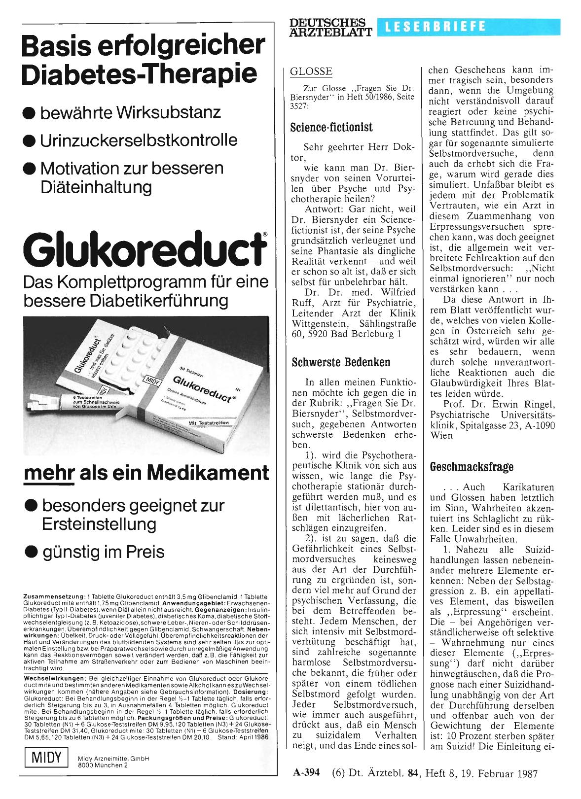 Vorschauseite 1: GLOSSE: Schwerste Bedenken