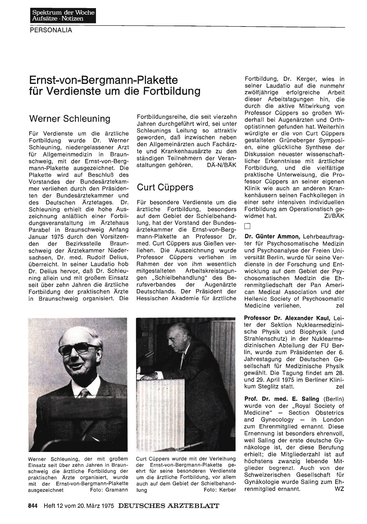 Vorschauseite 1: Prof. Dr. med. E. Saling