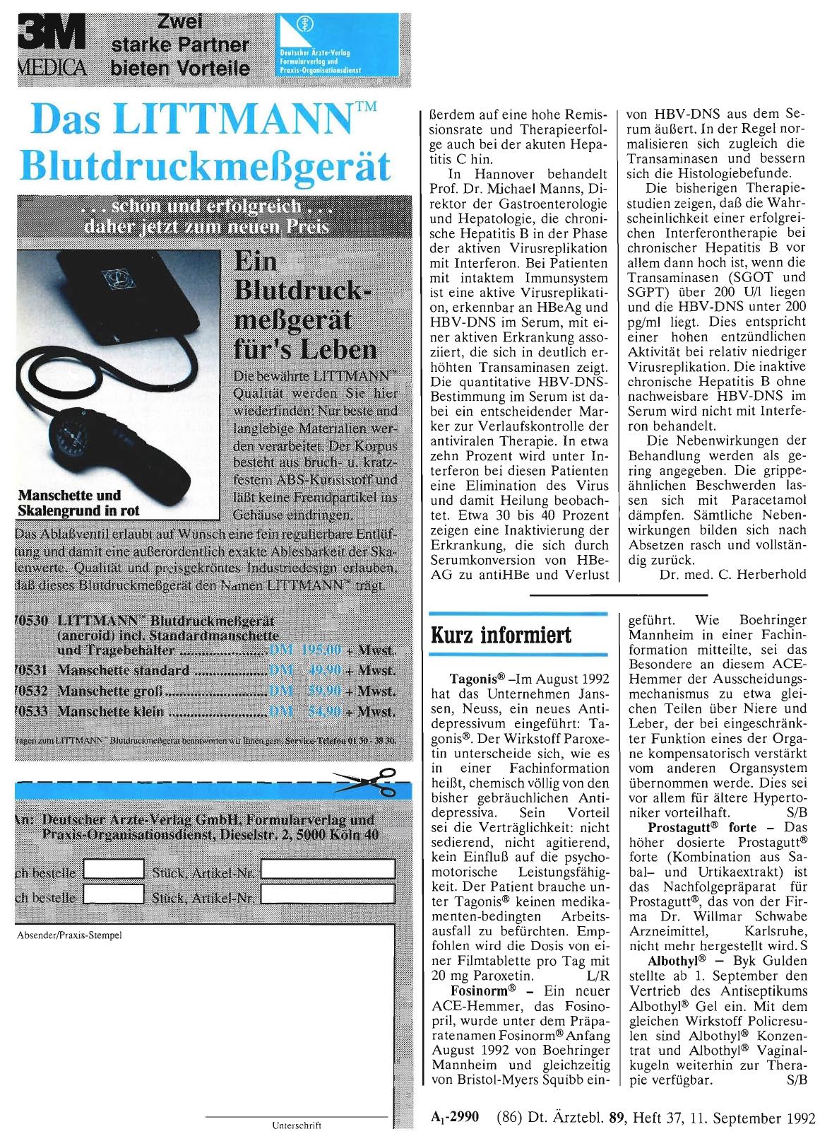 Vorschauseite 1: Kurz informiert