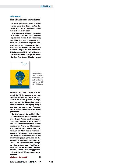 Vorschauseite 1: Biosimilars: Handbuch neu erschienen